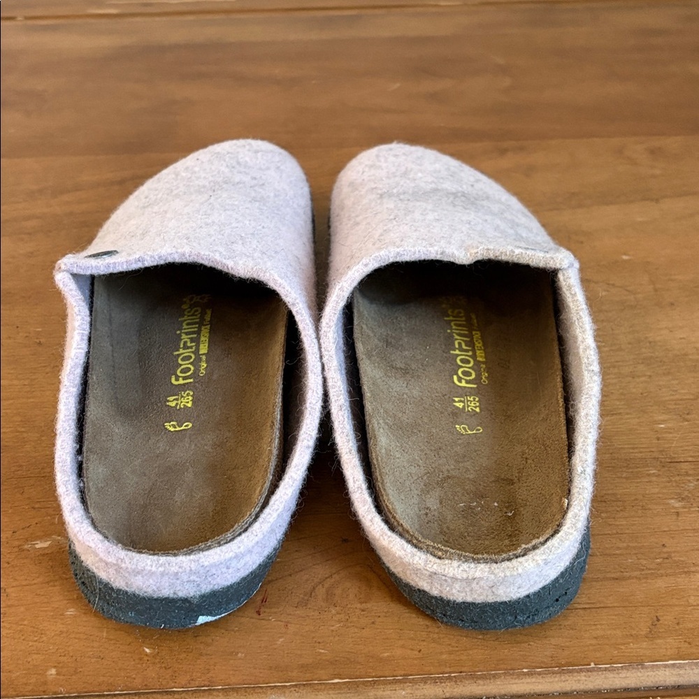 Birkenstock Zermatt Shearling Light Pink Wool Felt Clogs Size 41 - Picture 6 of 16